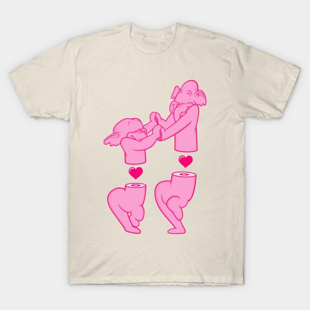 Pink Elephants Dancing T-Shirt by Woah_Jonny